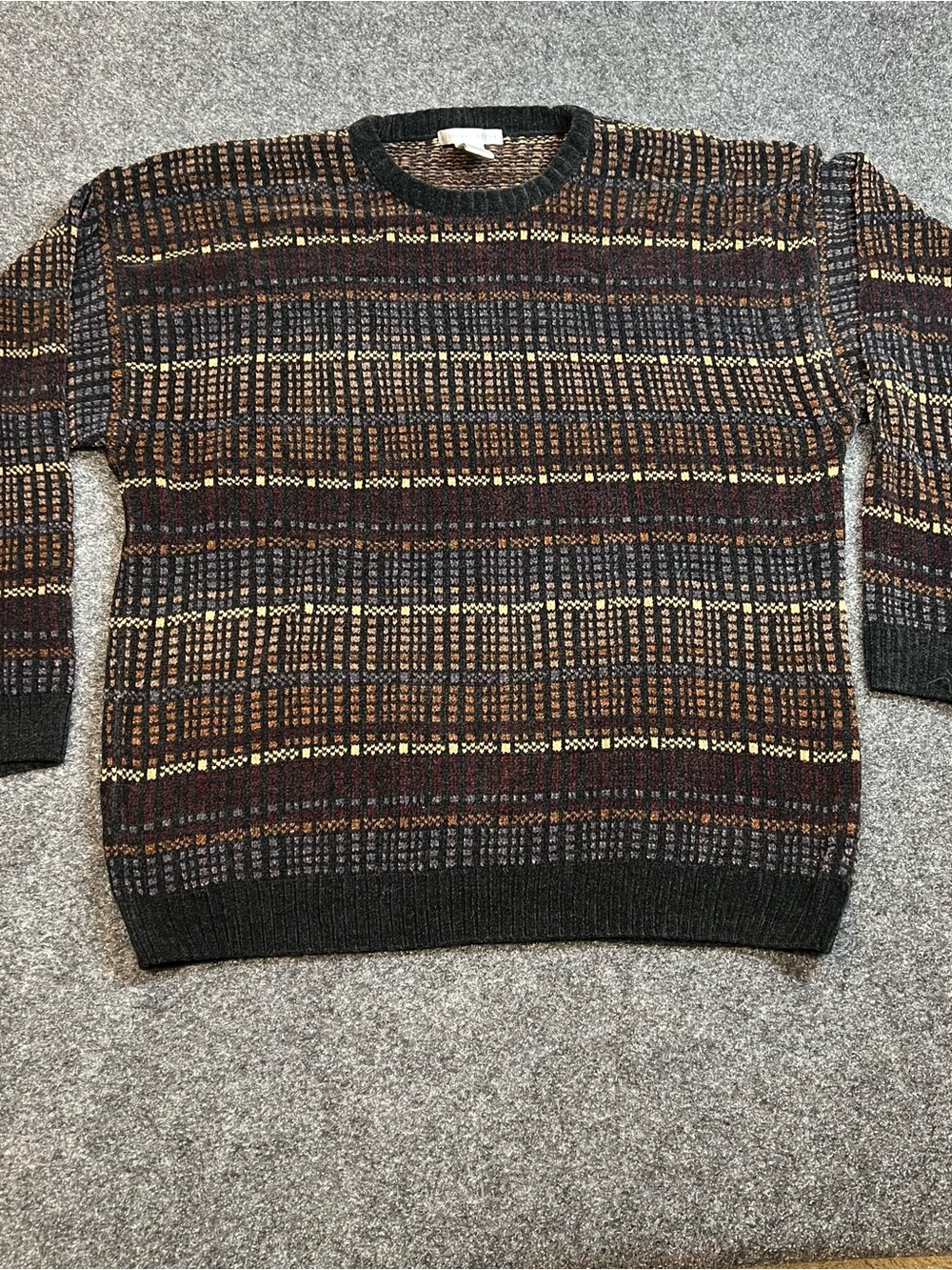 Vintage Geoffrey Beene Textured Knit Grandpa Sweater Style Men’s 2XL